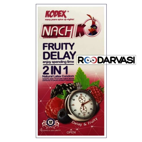 کاندوم میوه ای تاخیری 2در1 ناچ کدکس Nach Kodex FRUITY DELAY 2IN1